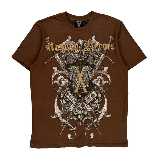 Brooklyn Xpress Graphic T-Shirt - 3XL Brown Cotton