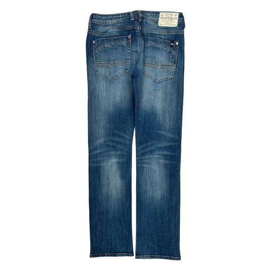Buffalo Slim Jeans - 30W 32L Blue Cotton