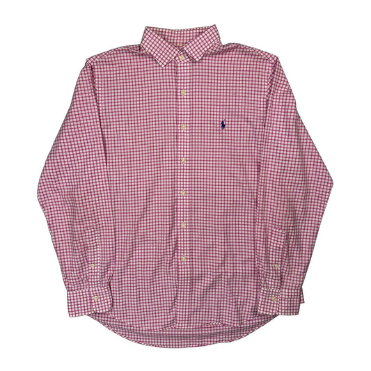 Polo By Ralph Lauren Checked Shirt - Large Pink Cotton