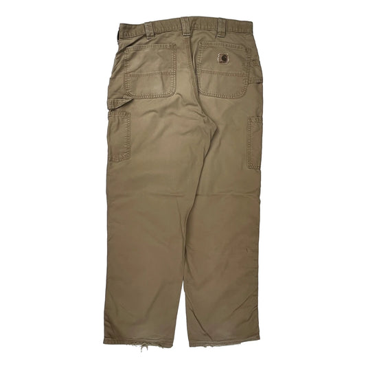 Carhartt Carpenter Trousers - 34W 30L Khaki Cotton