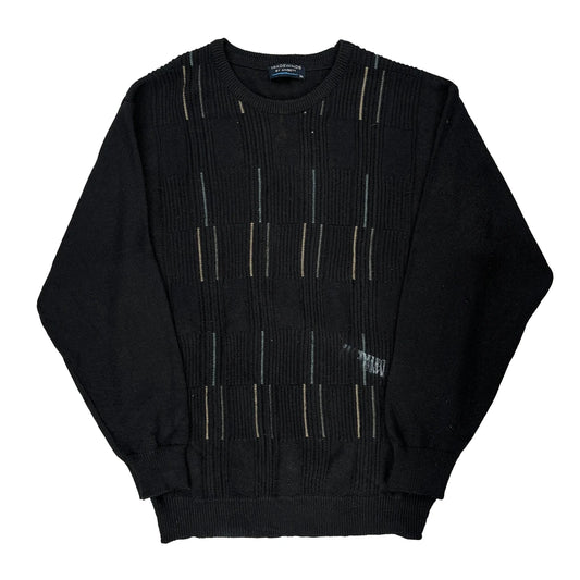 Ansett Striped Jumper - 2XL Black Acrylic