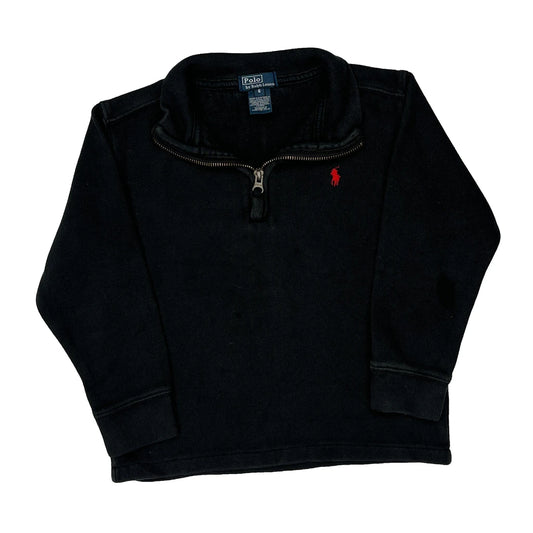 Age 6 Polo By Ralph Lauren Collared 1/4 Zip - XS Black Cotton