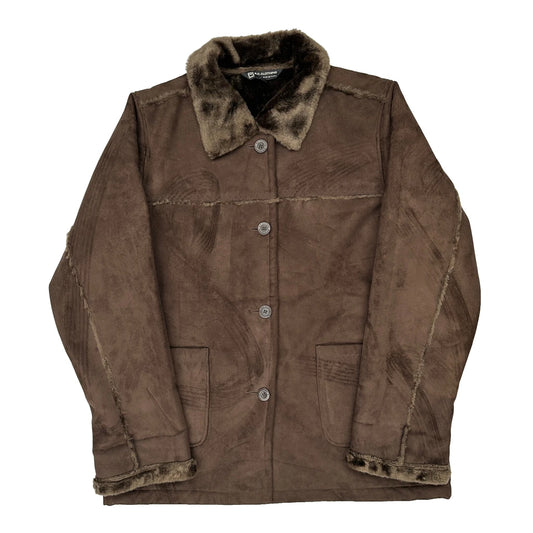 Vintage Unbranded Suede Jacket - Large Brown Suede