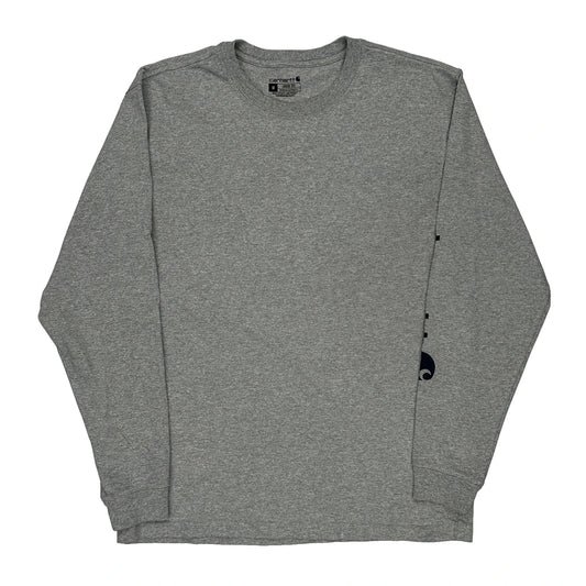 Workwear Carhartt Long Sleeve T-Shirt - Medium Grey Cotton Blend