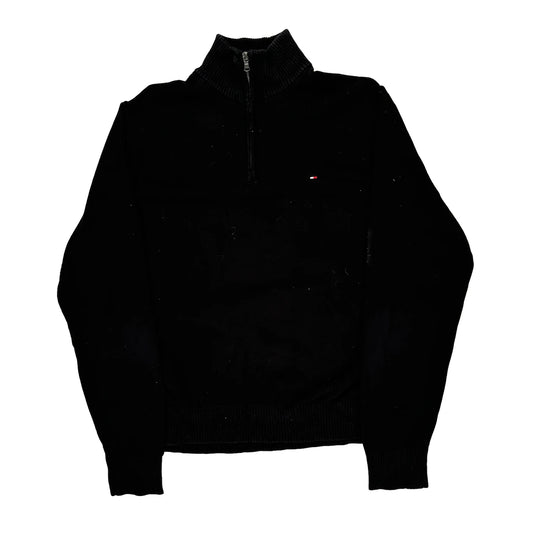 Tommy Hilfiger 1/4 Zip - XL Black Cotton