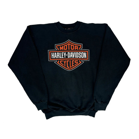 Motorcycles Harley Davidson Graphic Sweatshirt - Medium Black Cotton Blend