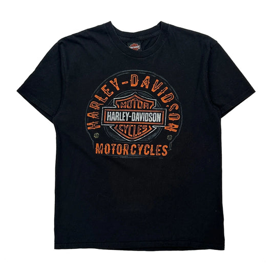 Rome Italy Harley Davidson Graphic T-Shirt - Large Black Cotton