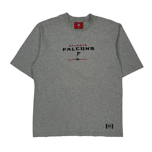 Vintage Atlanta Falcons Nfl Football T-Shirt - Large Grey Cotton