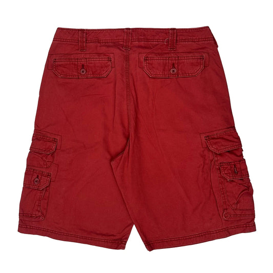 Lee Cargo Shorts - 36W 10L Red Cotton