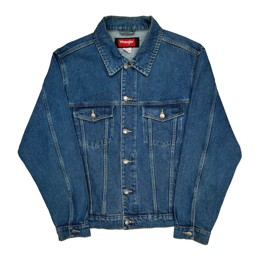Wrangler Denim Jacket - Large Blue Denim