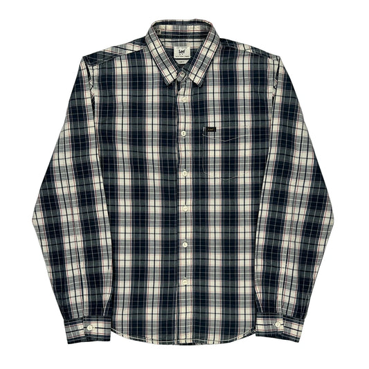 Lee Checked Shirt - Medium Blue Cotton