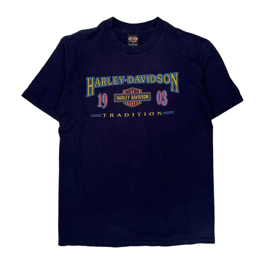 Harley-Davidson Tradition Harley Davidson Graphic T-Shirt - Large Navy Cotton
