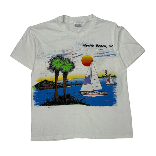 Hanes Graphic T-Shirt - Large Multicoloured Cotton Blend