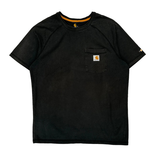 Carhartt T-Shirt - Medium Black Cotton