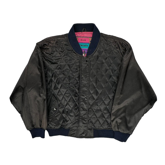 Age 12 Casata Varsity Jacket - Medium Black Polyester