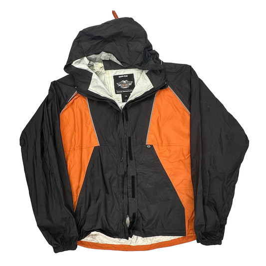 Riding Gear Harley Davidson Graphic Windbreaker - 2XL Black Nylon
