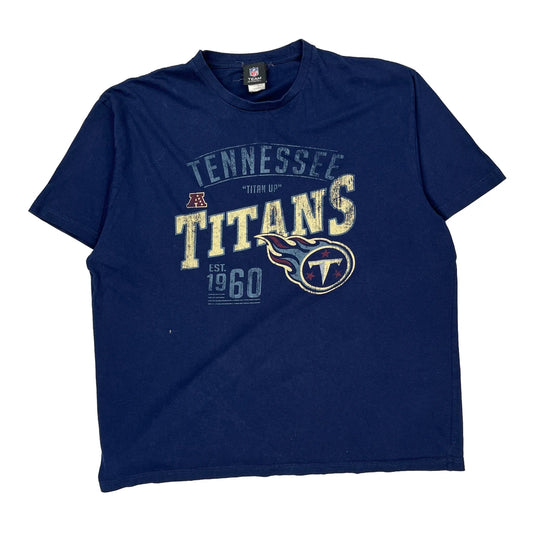 Tennessee Titans N.F.L. Team Apparel T-Shirt - 2XL Blue Cotton