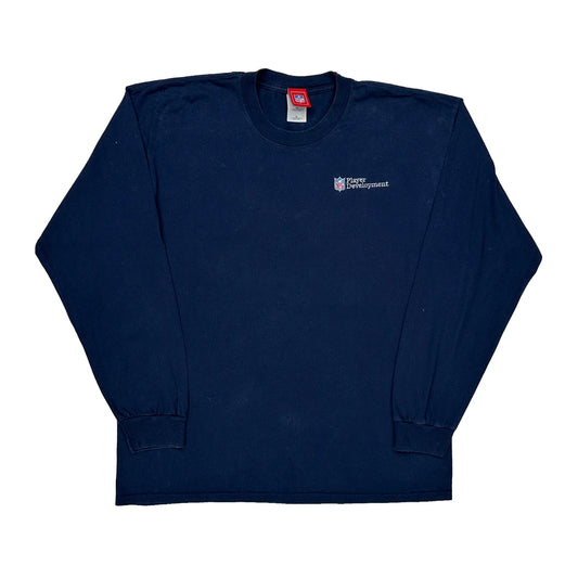 Vintage Player Development Nfl Long Sleeve T-Shirt - XL Navy Cotton