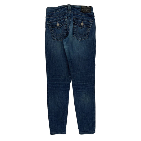 True Religion Skinny Jeans - 26W UK 6 Blue Cotton