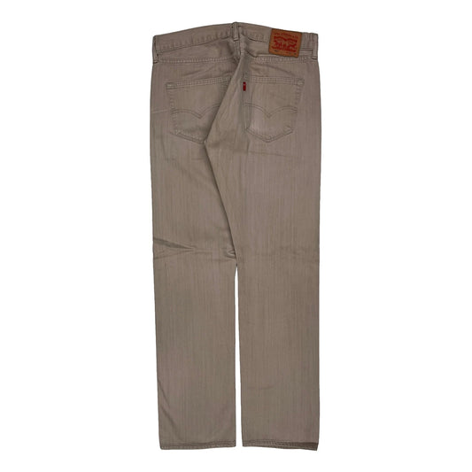 Levis 501 Jeans - 32W 32L Beige Cotton