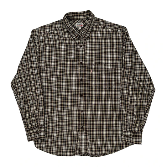 Levis Checked Shirt - Large Brown Cotton