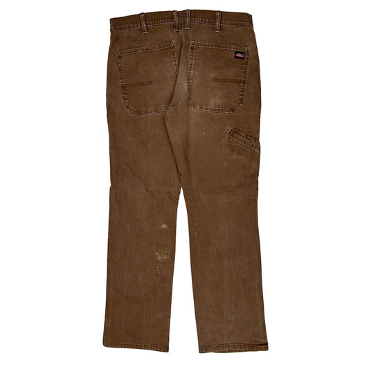 Dickies Carpenter Trousers - 32W 30L Brown Cotton