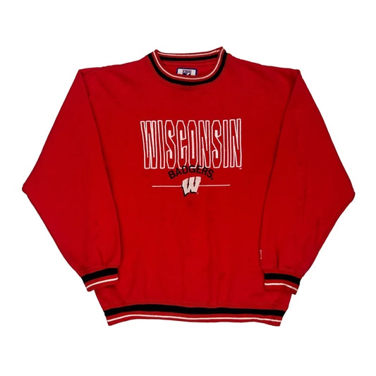 Wisconsin Badgers Logo 7 Ncaa Sweatshirt - XL Red Polyester Blend