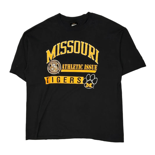 Missouri Tigers Logo Athletics College T-Shirt - XL Black Cotton