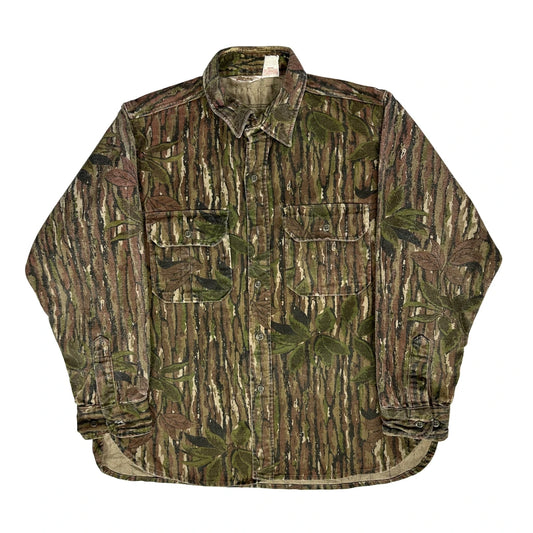 Realtree Cabelas Camo Flannel Shirt - XL Camo Cotton