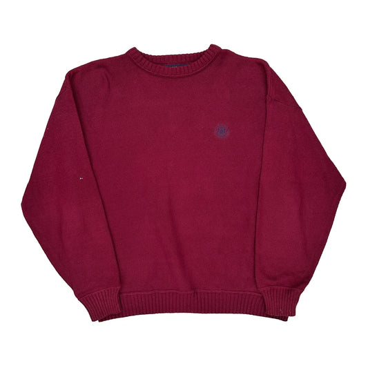 Ralph Lauren Jumper - XL Burgundy Cotton
