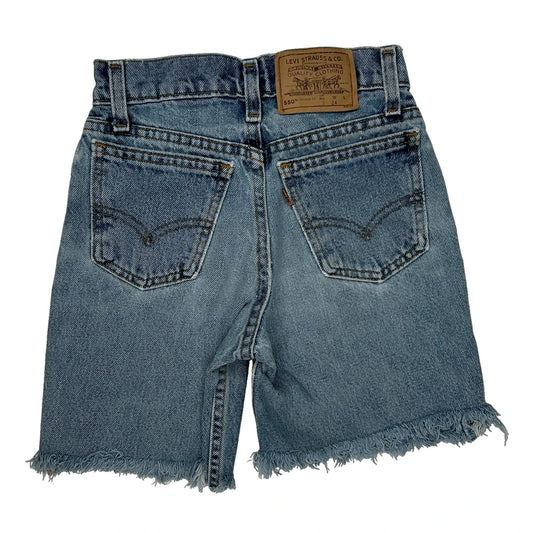 Age 8 Levis Cropped Denim Shorts - Smallw 9L Light Wash Cotton