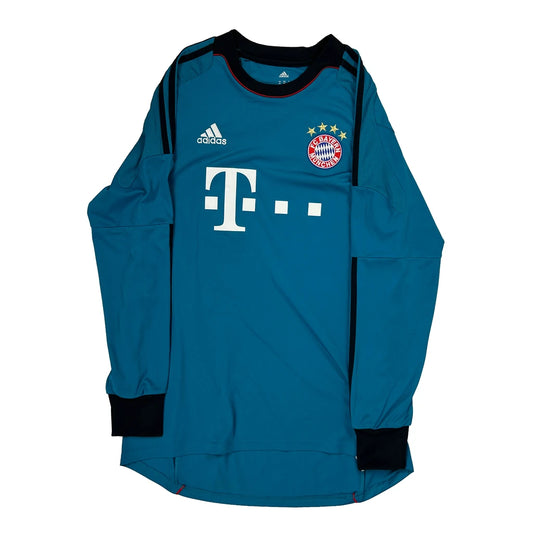 2013-14 Bayern München Adidas Goalkeepers Football Shirt - Medium Blue Polyester