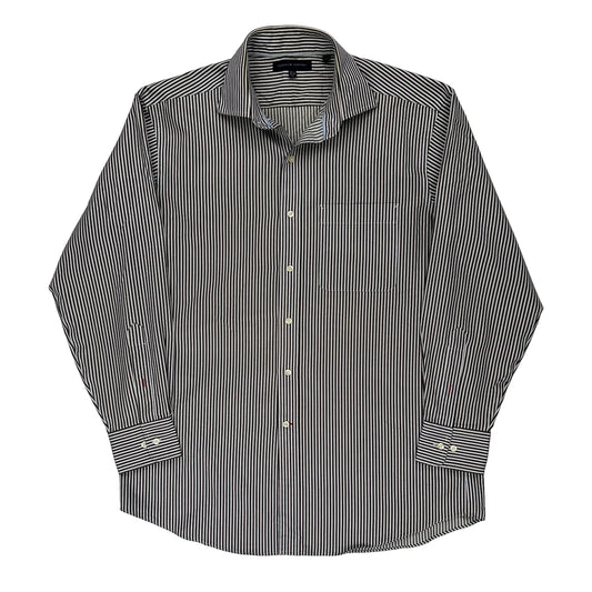 Tommy Hilfiger Striped Shirt - Medium Black & White Cotton