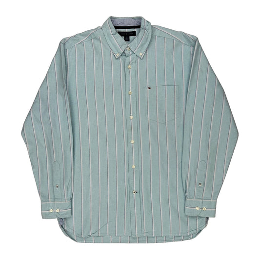 Tommy Hilfiger Striped Shirt - Medium Blue Cotton