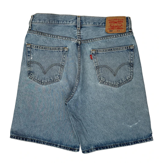 Levis Denim Shorts - 32W 9L Light Wash Cotton