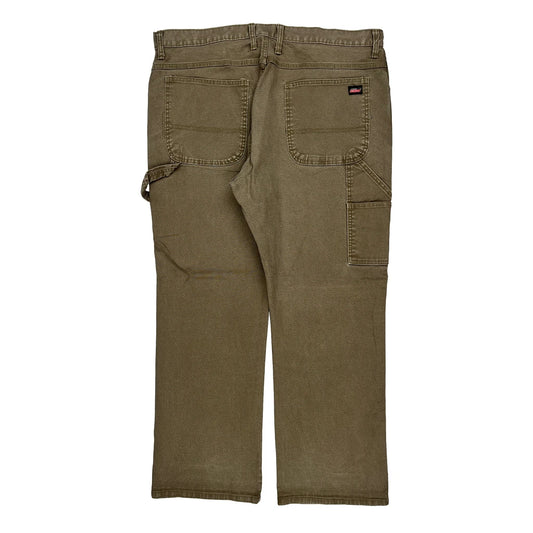 Dickies Carpenter Trousers - 39W 30L Khaki Cotton