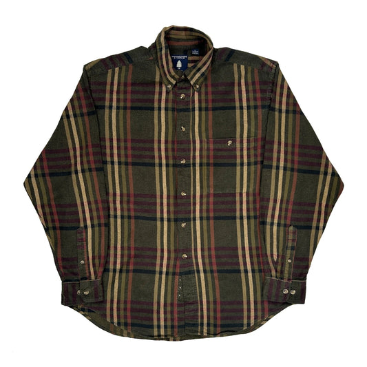 Vintage Roundtree & Yorke Checked Flannel Shirt - Large Multicoloured Cotton