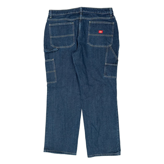 Dickies Double Knee Carpenter Jeans - 37W 32L Blue Cotton