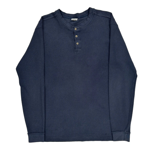 Carhartt Long Sleeve T-Shirt - Large Blue Cotton