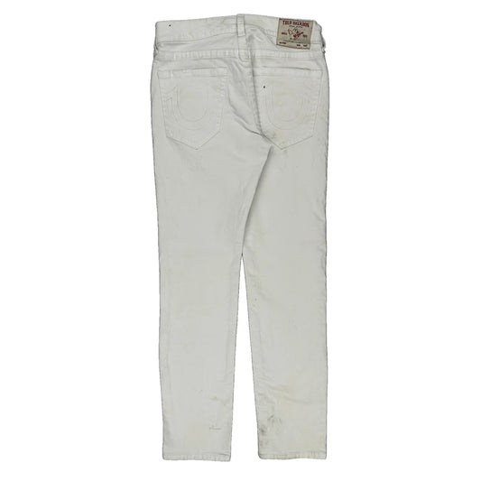 True Religion Skinny Jeans - 34W 33L White Cotton Blend