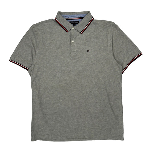 Tommy Hilfiger Polo Shirt - XL Grey Cotton
