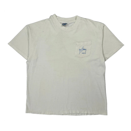 Guy Harvey Fishing Hanes Graphic T-Shirt - XL White Cotton