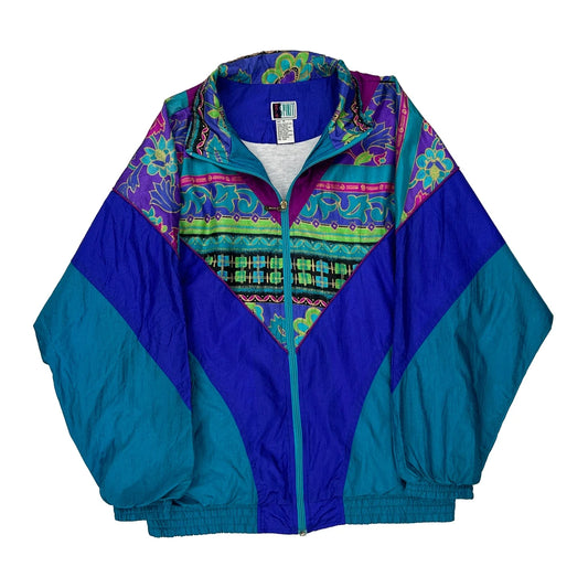 Bolo Print Shell Jacket - Medium Blue Nylon