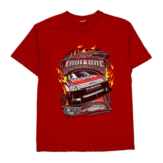 Carl Edwards Unbranded Nascar T-Shirt - Large Red Cotton