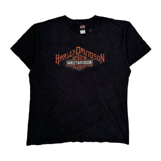 Bourbon Street Harley Davidson Graphic T-Shirt - XL Black Cotton