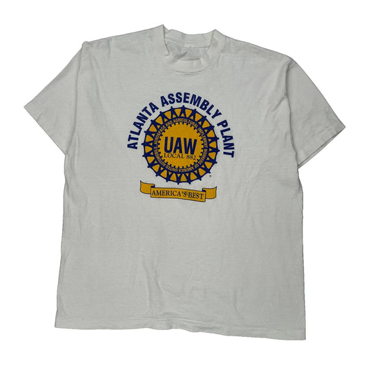 Atlanta Assembly Plant Unbranded Graphic T-Shirt - Large White Cotton
