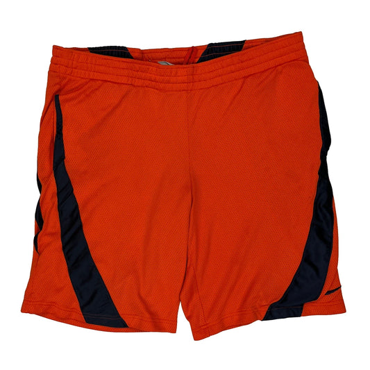 Nike Sport Shorts - Large Orange Polyester