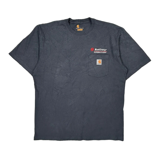 Xcel Energy Carhartt T-Shirt - Large Grey Cotton