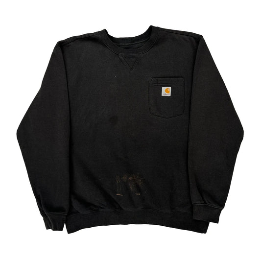 Carhartt Sweatshirt - Large Black Cotton