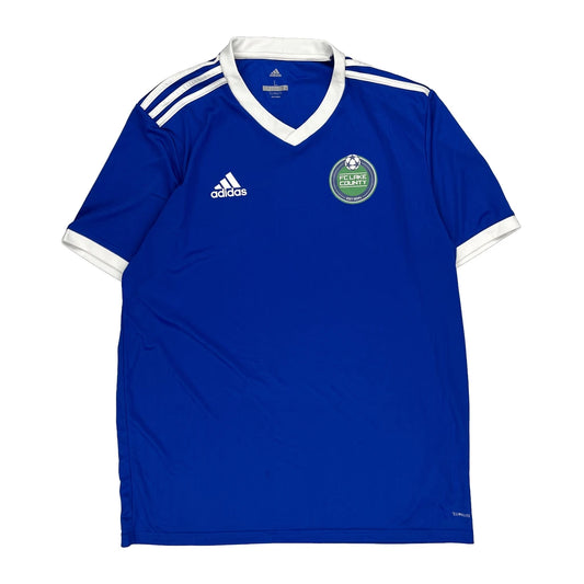 Felake County Adidas Football Shirt - Large Blue Polyester